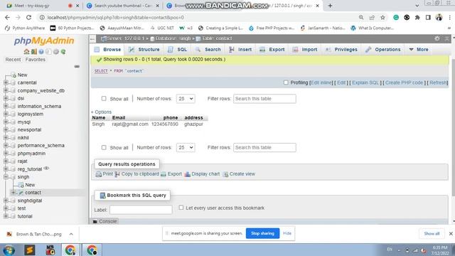 Sql Command Operation Using PhpMYadmin смотреть онлайн