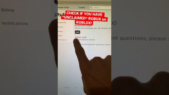 CHECK YOUR ROBLOX ACCOUNT FOR ROBUX ? #shorts #roblox смотреть онлайн