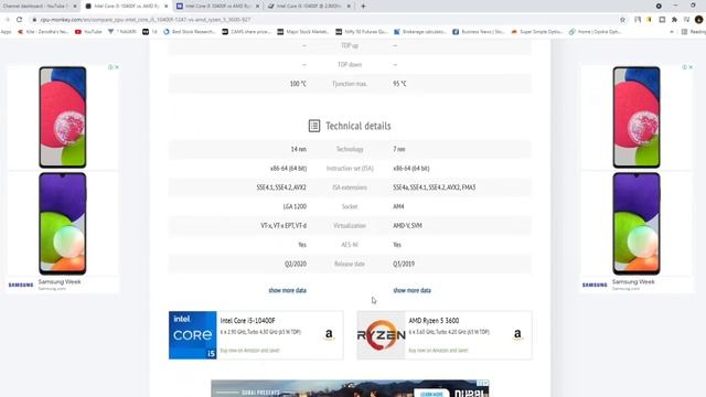 AMD RYZEN 5 3600 VS intel i5-10400f | BENCHMARKS INCLUDED | FULL DETAILED COMPARISON AND REVIEW смотреть онлайн
