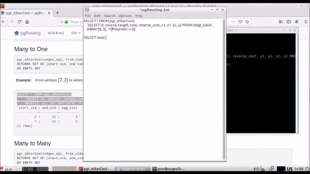 pgRouting - Video of Manual "aStarCost many-to-one" смотреть онлайн