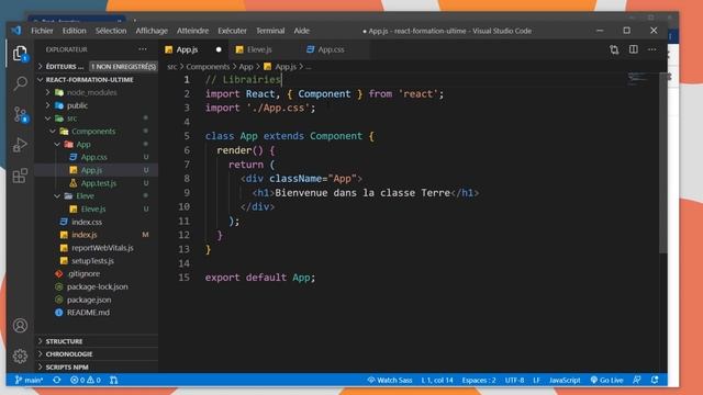 Ajoutons un nouveau composant - Challenge React (17/33) смотреть онлайн