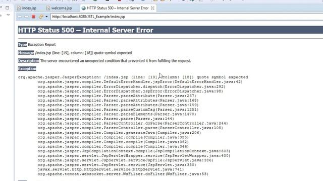 #32 Jstl Catch Tag || JSP Standard Tag Library || Servlet vs JSP Tutorial || J2EE HINDI смотреть онлайн