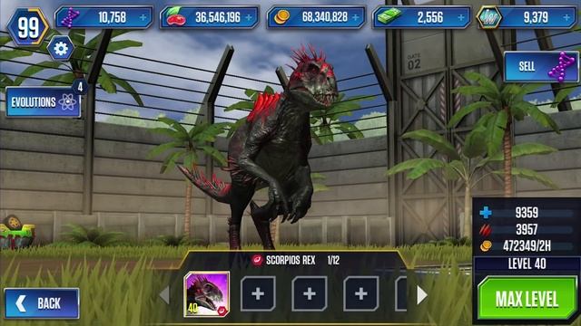 SCORPIUS REX MAX LEVEL 40 - Jurassic World The Game смотреть онлайн