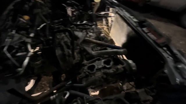 Снимаю двигатель на Субару импреза