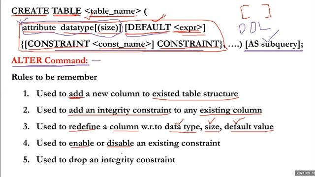 006 SQL DDL, DML command explanations смотреть онлайн