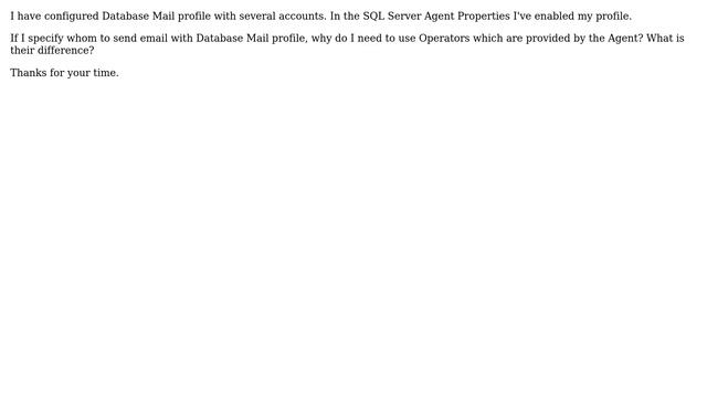 Databases: Difference Between Database Mail Profile and SQL Server Agent Operator in MS SQL Server смотреть онлайн