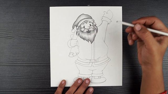 Santa Claus Pencil Drawing || Merry Christmas Drawing || Christmas Drawing For Kids || Pencil Art смотреть онлайн