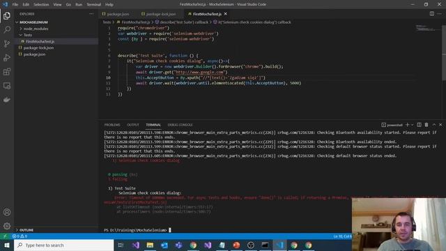 Selenium Tests with Mocha and Screenshot Reports for failed Tests смотреть онлайн