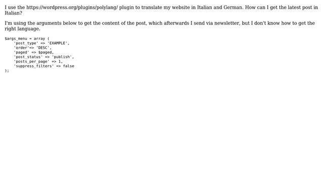 Wordpress: Get posts by language in Polylang plugin смотреть онлайн