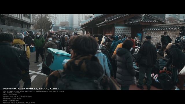 Pocket 2 4K, Cinematic, Travel to DongMyo Market [동묘시장], Best Place, Seoul, Korea смотреть онлайн
