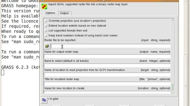 D 004 GRASS Impor Raster GeoTIFF смотреть онлайн
