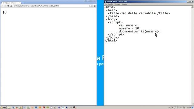 JavaScript Base - 3.2 - Dichiarazione, assegnazione e lettura di variabili смотреть онлайн