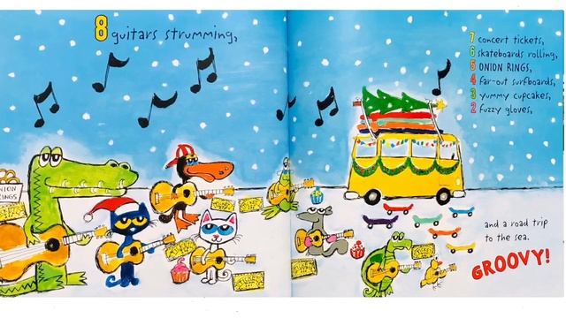 Pete the Cat’s 12 Groovy Days of Christmas – Read Aloud Books for Toddlers, Kids and Children смотреть онлайн