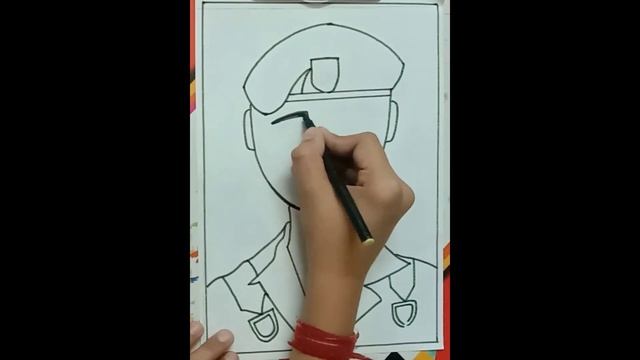 How to draw a indian army boy with alphabet UV смотреть онлайн