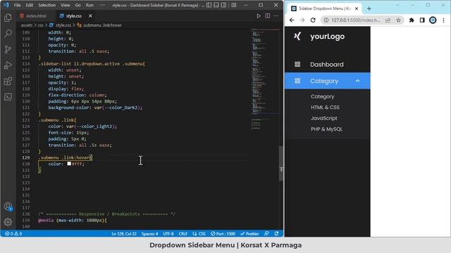 Responsive Sidebar Menu & Dropdown Submenu - Admin Dashboard Menu | HTML CSS and JavaScript смотреть онлайн