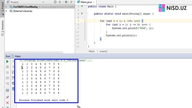 Java dasturlash tilidan darslar 20 For siklida mashqi смотреть онлайн