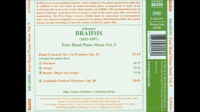 Brahms - Academic Festival Overture op. 80 (piano 4 hands) смотреть онлайн