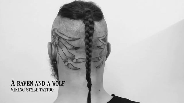 VIKING HEAD TATTOO - A Raven And A Wolf