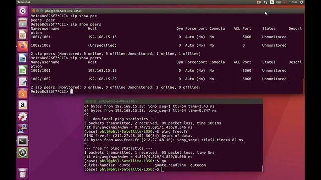 VOIP -- 7 (DOCKER) Talking clock, Echo test смотреть онлайн