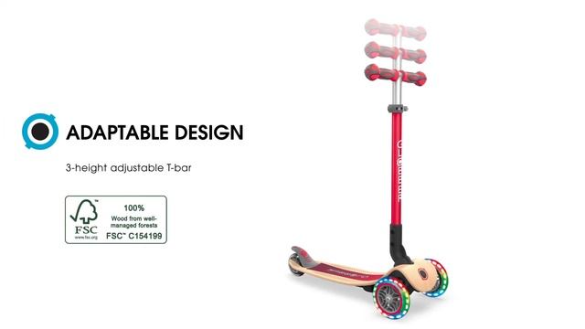 PRIMO FOLDABLE WOOD LIGHTS 3-wheel foldable scooter for kids aged 3+ смотреть онлайн