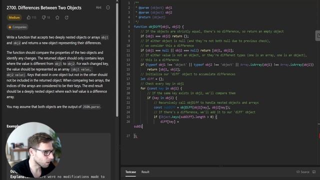 Day 20: Exploring Differences Between Two Objects | 30-Day JavaScript LeetCode Challenge смотреть онлайн
