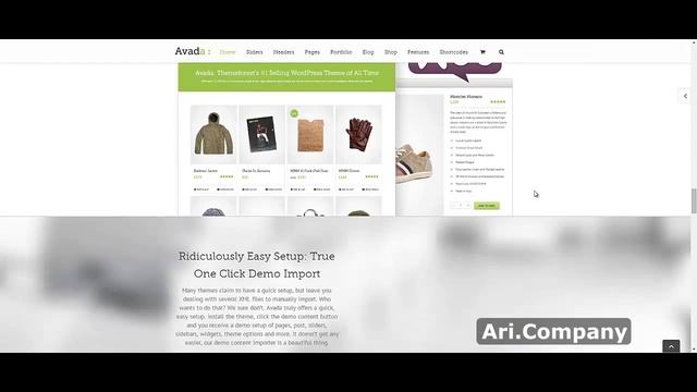 WordPress шаблон Avada - Ari.Company смотреть онлайн