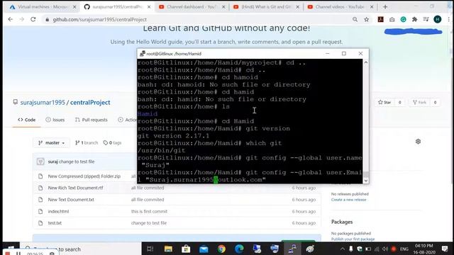 # 5.How to connect Central Repository | GIT Push and Pull | Git full Tutorial for beginners in Hind смотреть онлайн
