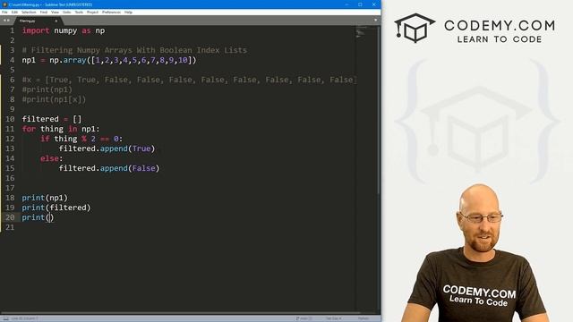 How To Filter Numpy Arrays - Numpy For Machine Learning 9 смотреть онлайн