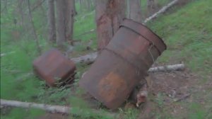 54 серия От Медведя Бочка прикована цепью к Дереву Охота Рыбалка Лабаз Схрон Уха Жаренная рыба Ленда