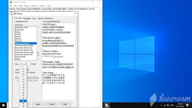 How to change font size in Python IDLE смотреть онлайн