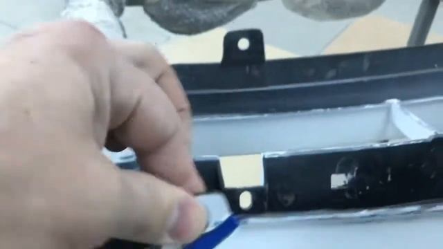 Ремонт бампера , пайка.