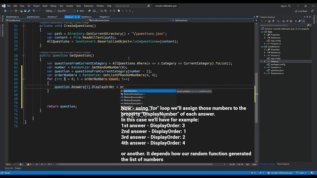 C# TUTORIAL FOR BEGINNERS - PUTTING QUESTION ANSWERS IN RANDOM ORDER #15 смотреть онлайн