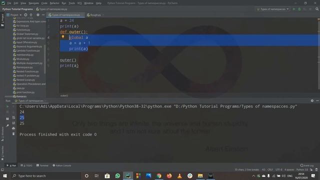 |#52-PYTHON TUTORIAL | TYPES OF NAMESPACES | "LEGB"ORDER смотреть онлайн