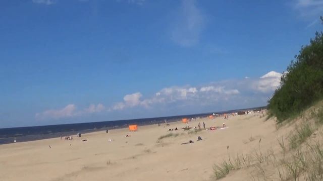 Обзор Риги. На пляже летом. смотреть онлайн