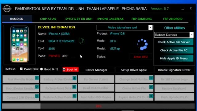 Comment Bypasser icloud iPhoneX avec Ramdisk tool смотреть онлайн