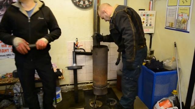 Чистка и запуск печи на отработке смотреть онлайн