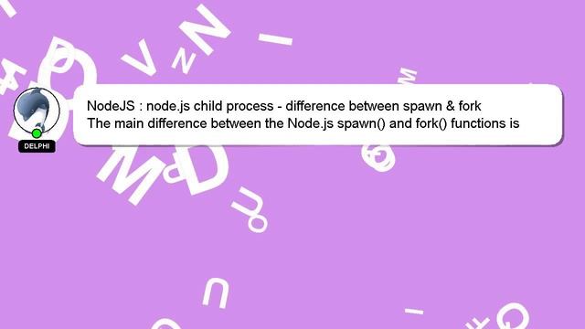 NodeJS : node.js child process - difference between spawn & fork смотреть онлайн