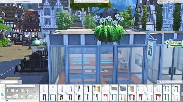 Cafe, Bookstore, Yoga Studio, & Laundromat Part 2 || The Sims 4: Speed Build смотреть онлайн