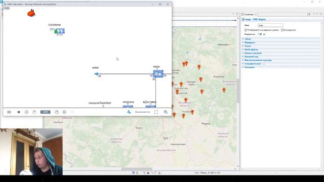 Лабораторная №4. AnyLogic маршруты. Имангулов А.Р. ИЭУИС 3-2