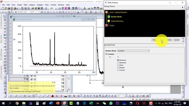Baseline correction for XRD and FTIR in origin: explained step by step смотреть онлайн