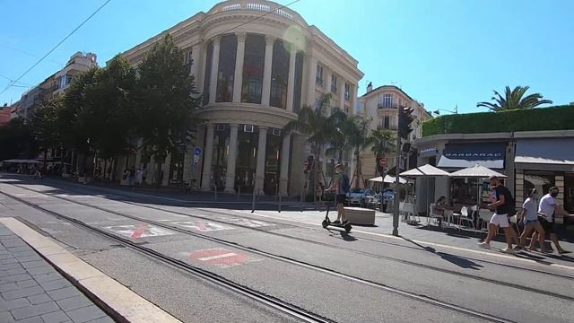 Walking NICE France Shopping Street - PLACE MASSENA to PROMENADE des ANGLAIS 2021 4K !! смотреть онлайн