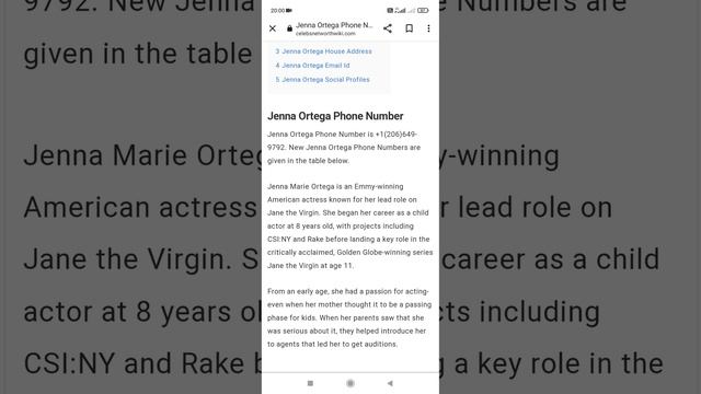 jenna ortega phone number ?? смотреть онлайн