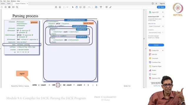 Module 9.4: Compiler for JACK: Parsing the JACK Program смотреть онлайн