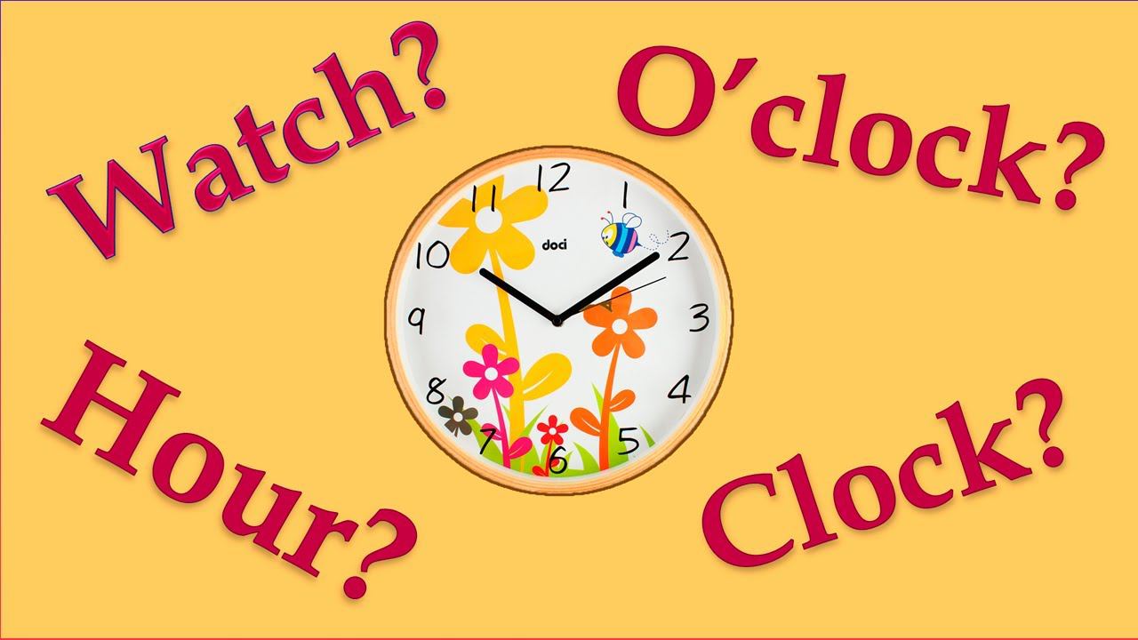 Часы по-английски - (Watch,O'clock,Hour,Clock).