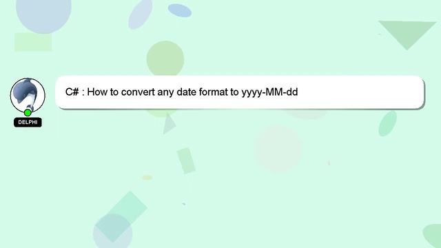 C# : How to convert any date format to yyyy-MM-dd смотреть онлайн