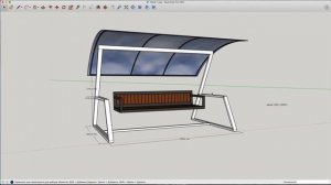 Садовые качели из металла, с навесом +чертеж