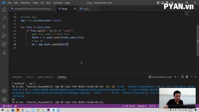 Cách Gộp Nhiều File Excel Vào Một File Duy Nhất Sử Dụng Python P3 смотреть онлайн