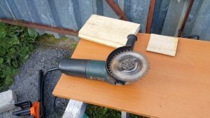 Диск для болгарки по дереву и печальные последствия при случайном перекосе этого диска.