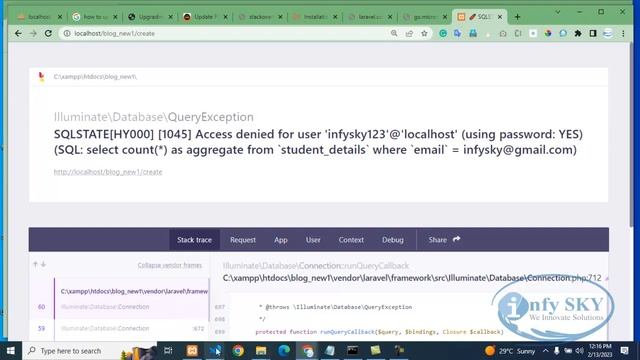 [SOLVED]Fixing SQL Access Denied SQL access denied error #AccessDeniedError #DatabaseError #laravel смотреть онлайн