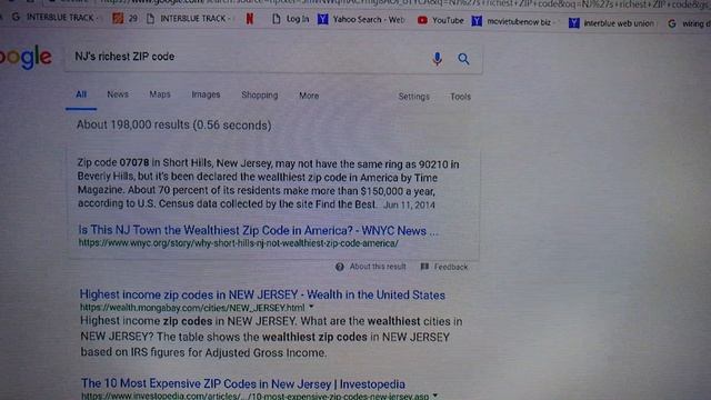 GOOGLE SEARCH ON 'NJ's RICHEST ZIP CODE' SHOWS SHORT HILLS NJ 07078 смотреть онлайн